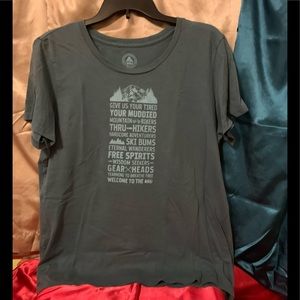 REI. Short Sleeve blue top. X-Large